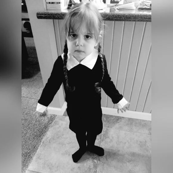 Wednesday Addams Dress For Halloween Size 3-4 Years - Picture 2 of 6